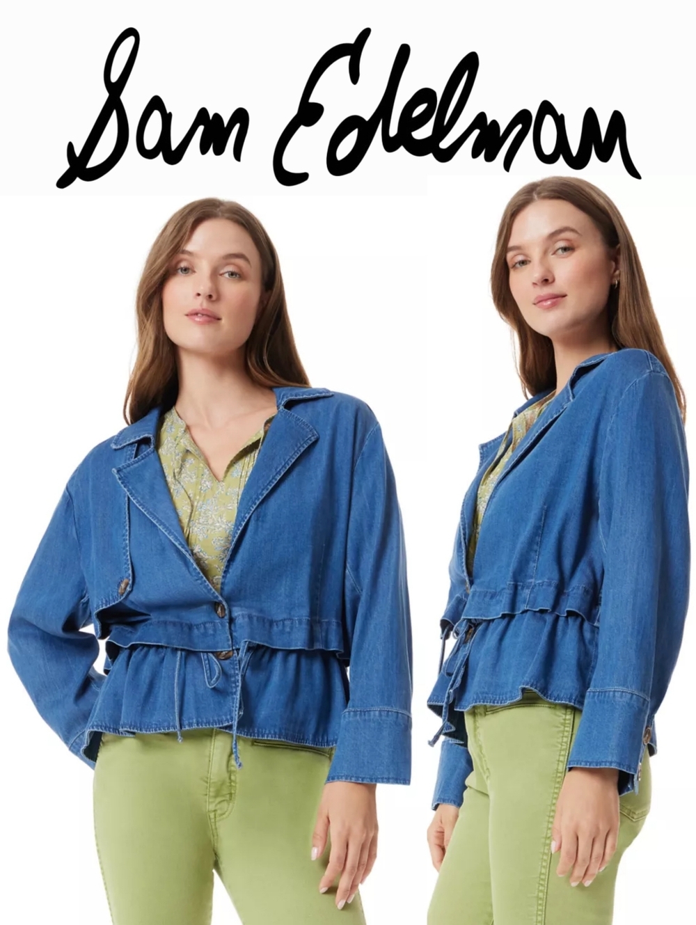 🆕️ Sam Edelman Gina Convertible Cropped Trench Coat